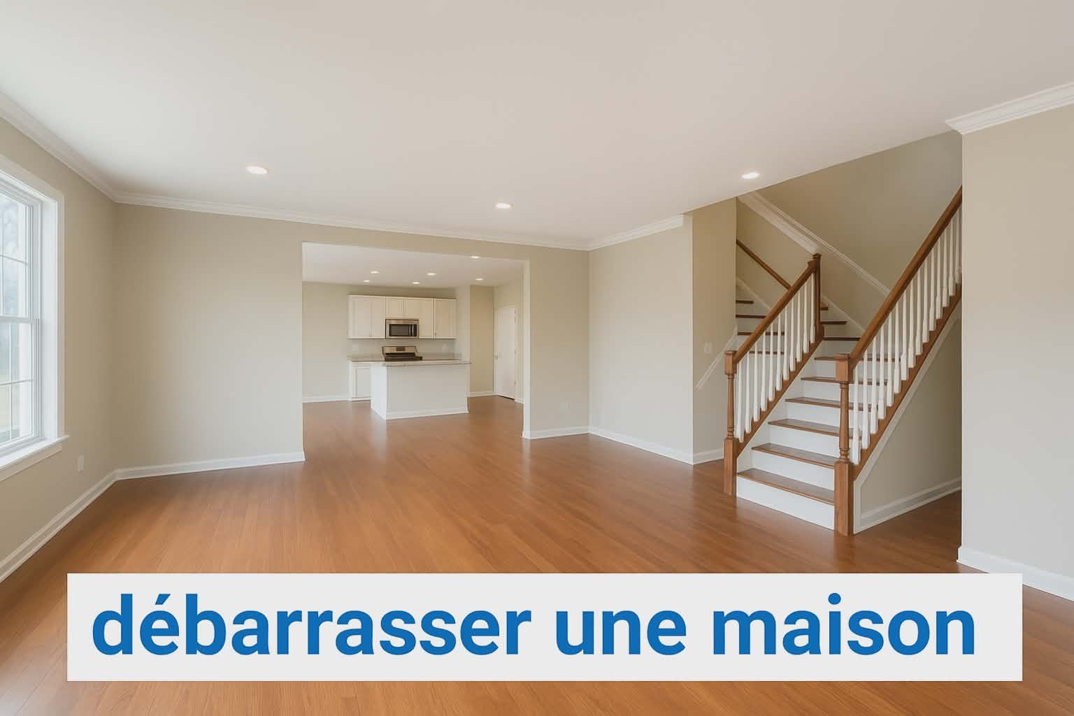 Grande maison entièrement vidée avant une nouvelle utilisation du logement