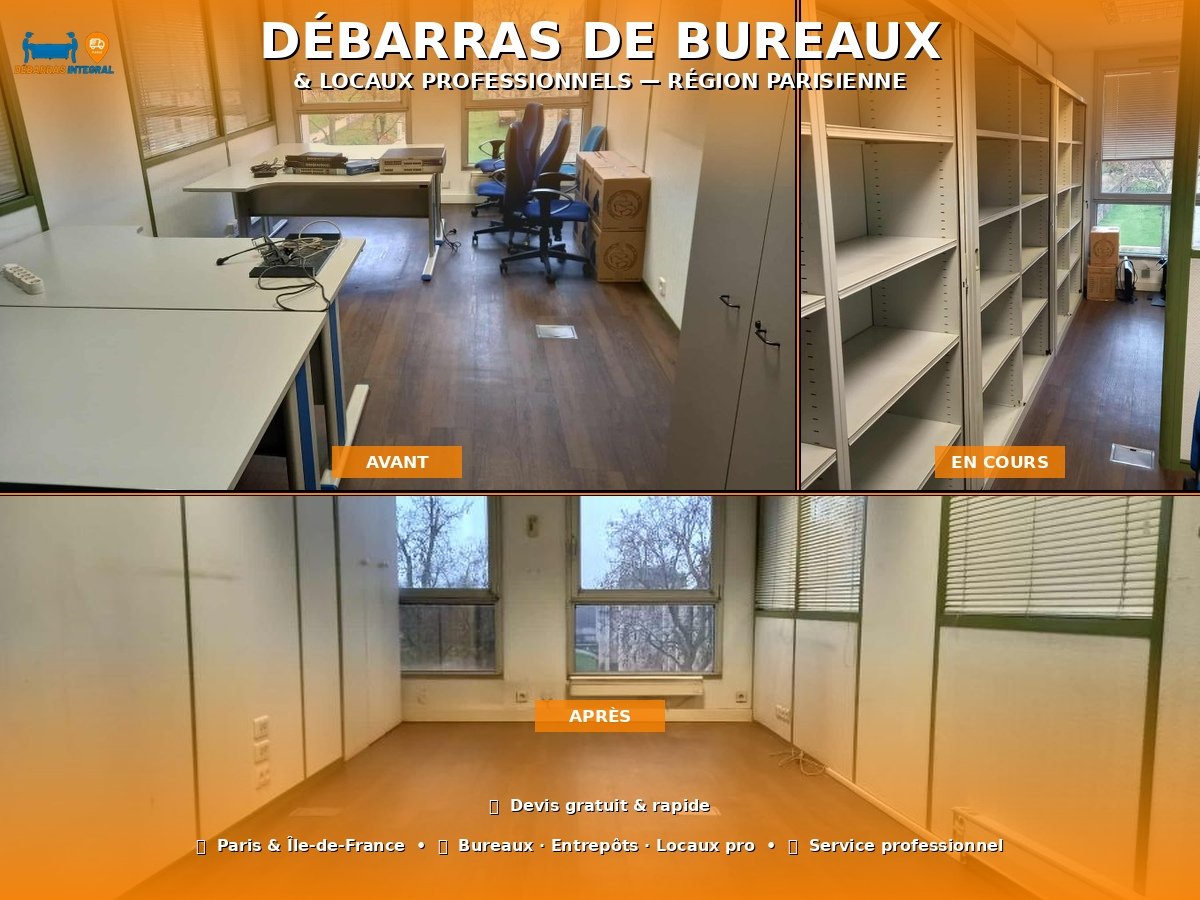 Débarras d'open space en région parisienne