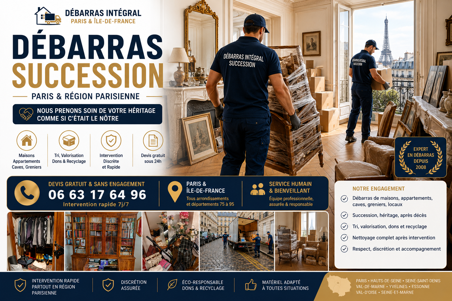 Débarras de maison après succession et héritage à Paris et en Île-de-France